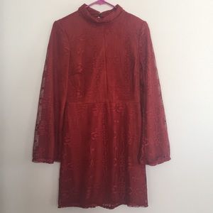Charlotte Russe boho red dress